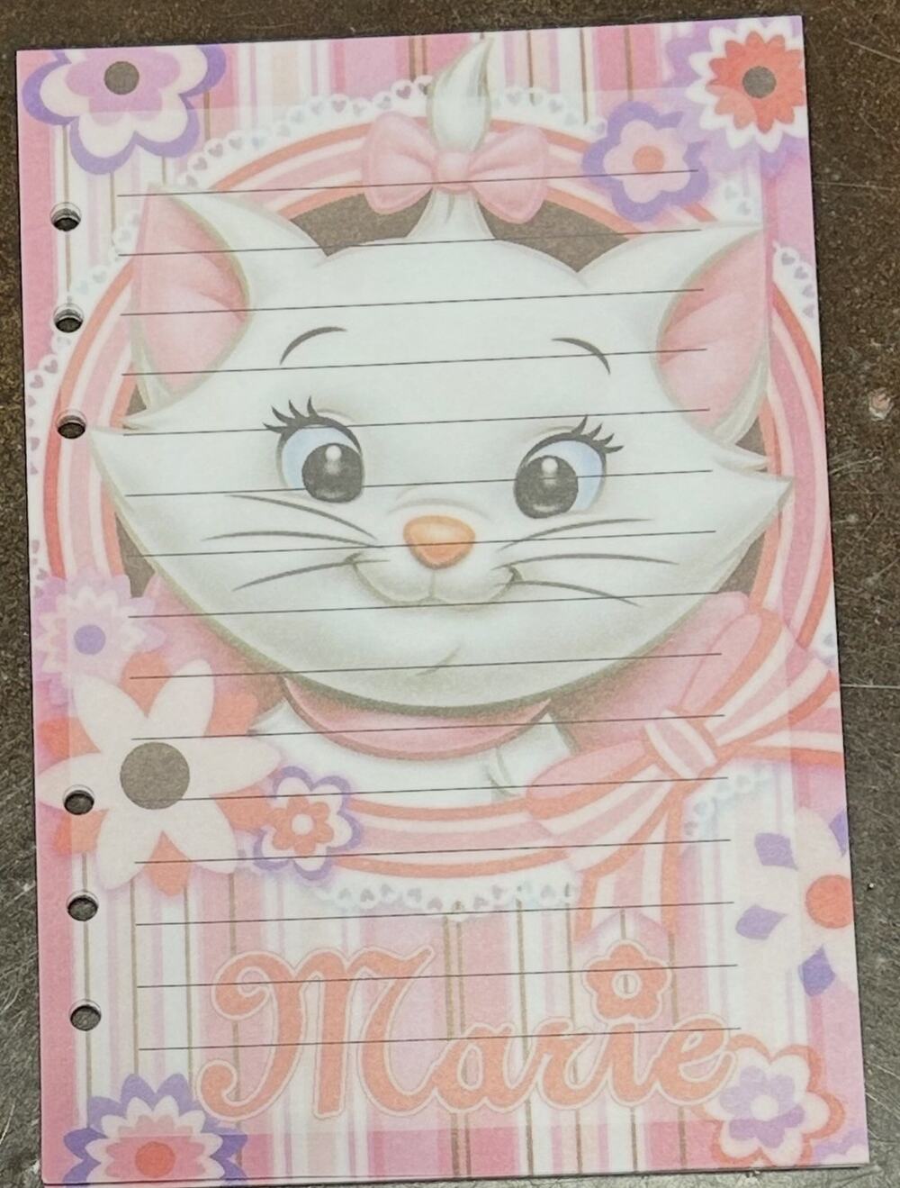 Marie Cat Size A5 Refill Stationery Paper (50 Sheets)